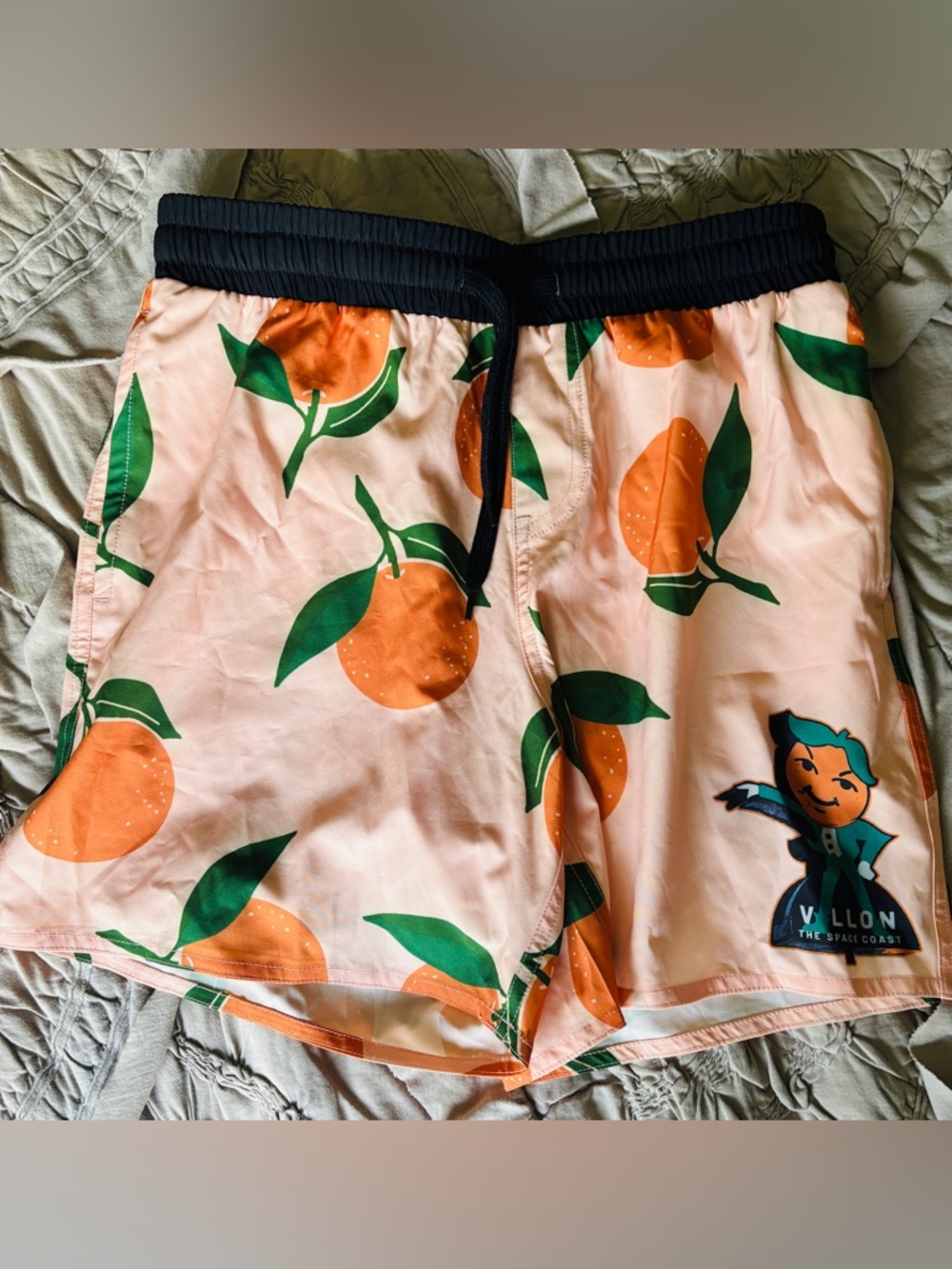 Men's Orange Print Swim/Surf Board Shorts - Florida Oranges 🍊 Retro